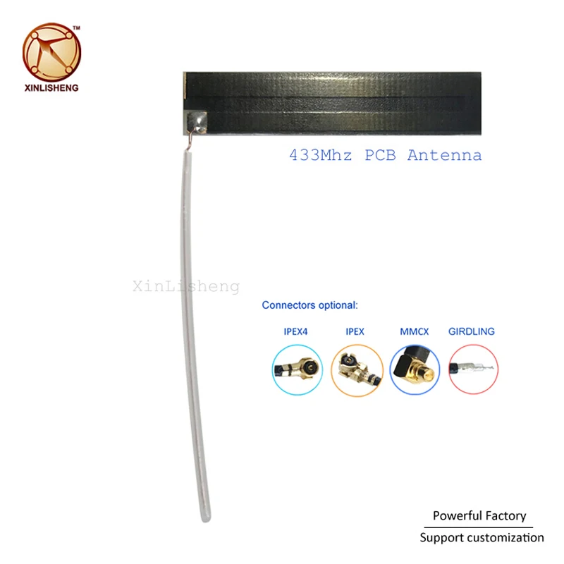 Top quality 433mhz Build-in FPC patch antenna with wifi RG178 cable ufl