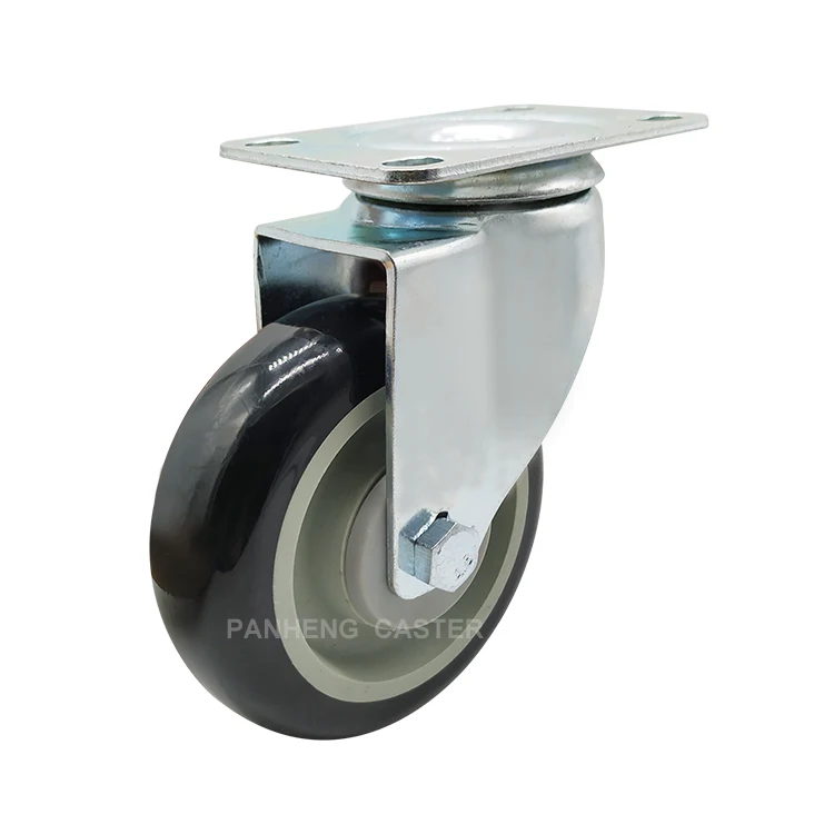 Professional Factory 3/4/5 Inch Trolley Rigid PU Caster Wheel