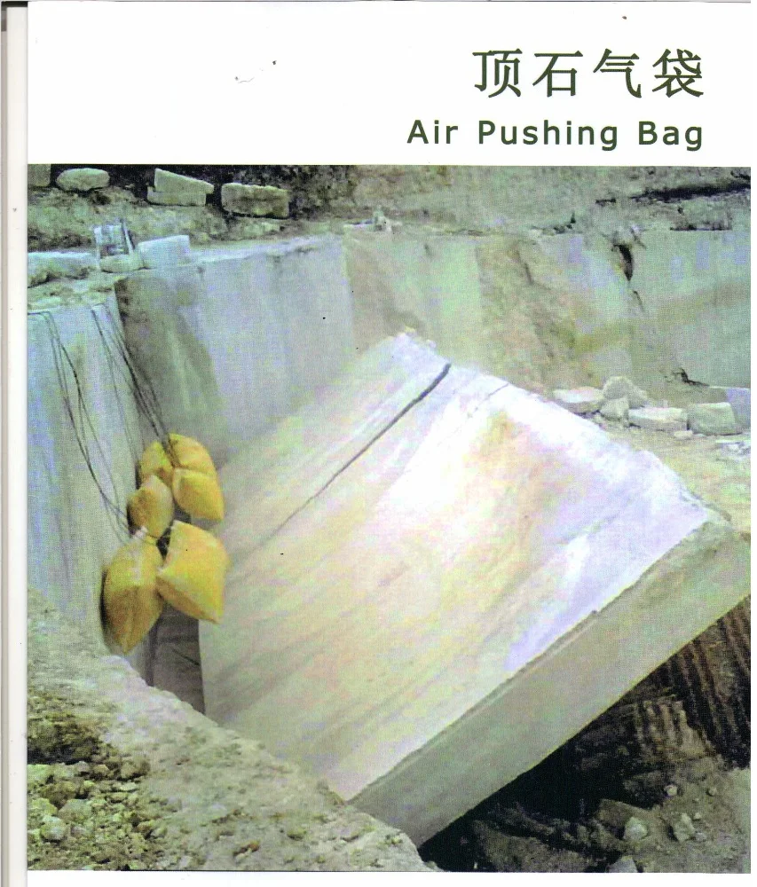 High Inflated Pressure Water Filled Steel Air Pushing Bag for Pushing Down Marble Block