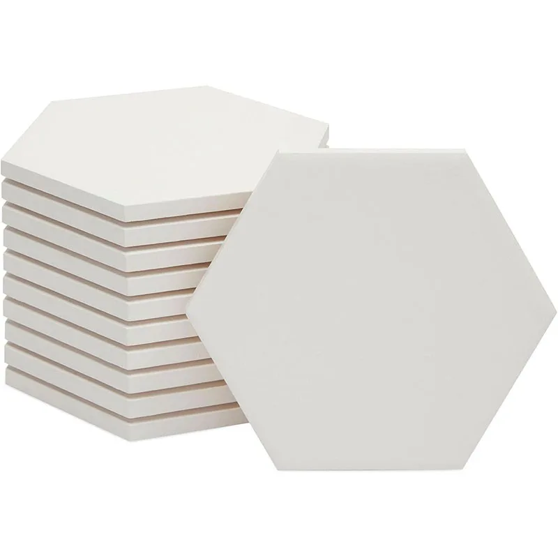 Глянцевая отделка с сублимационной облицовкой пустые белые керамические шестигранные подставки для поделок