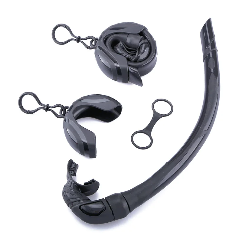 DECELEVEN Wholesale Various Color swim snorkel tube Custom Logo Scuba Diving Equipment Silicone Freediving Snorkel