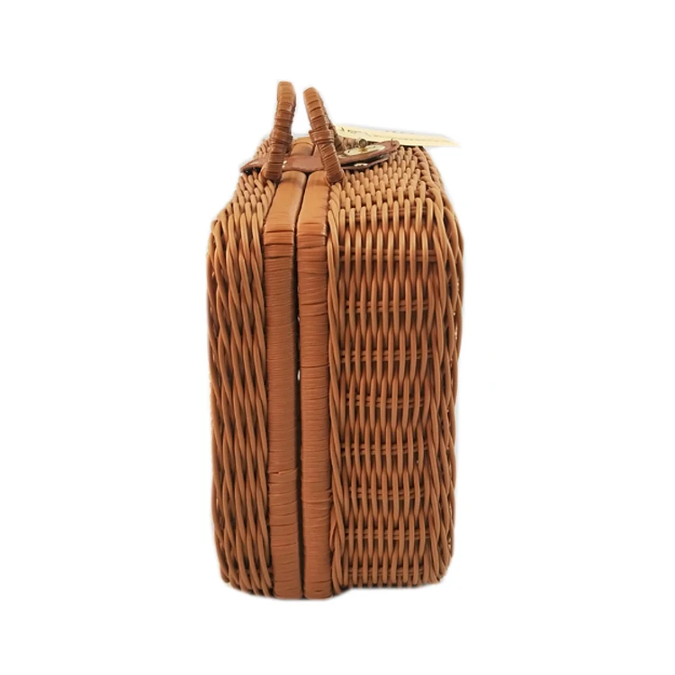 New products best selling rattan case retro portable storage box rattan woven storage box