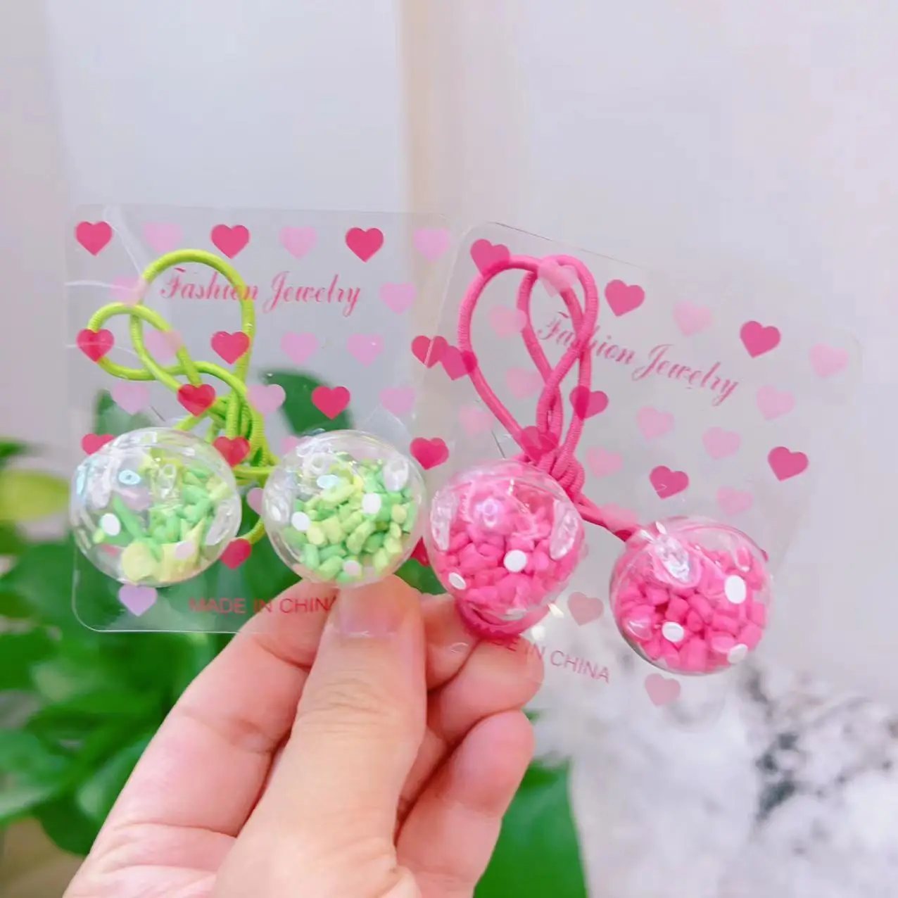 Mylulu Have more designs multicolor ponytail holders rubber elastics hair ties for women kids Kids Hair Beads And Bobbles