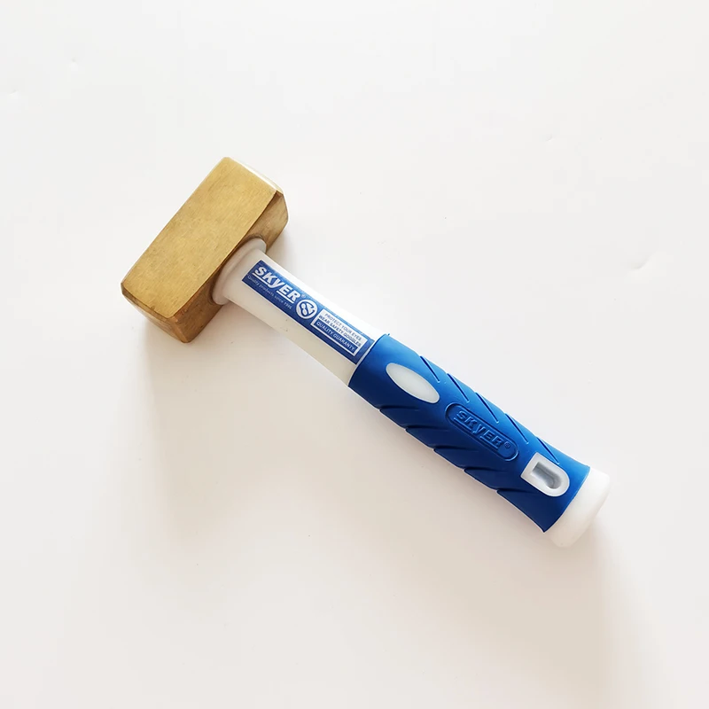 non sparking hand tools brass hammer stone hammer shape copper hammer with fiberglass handlesaler