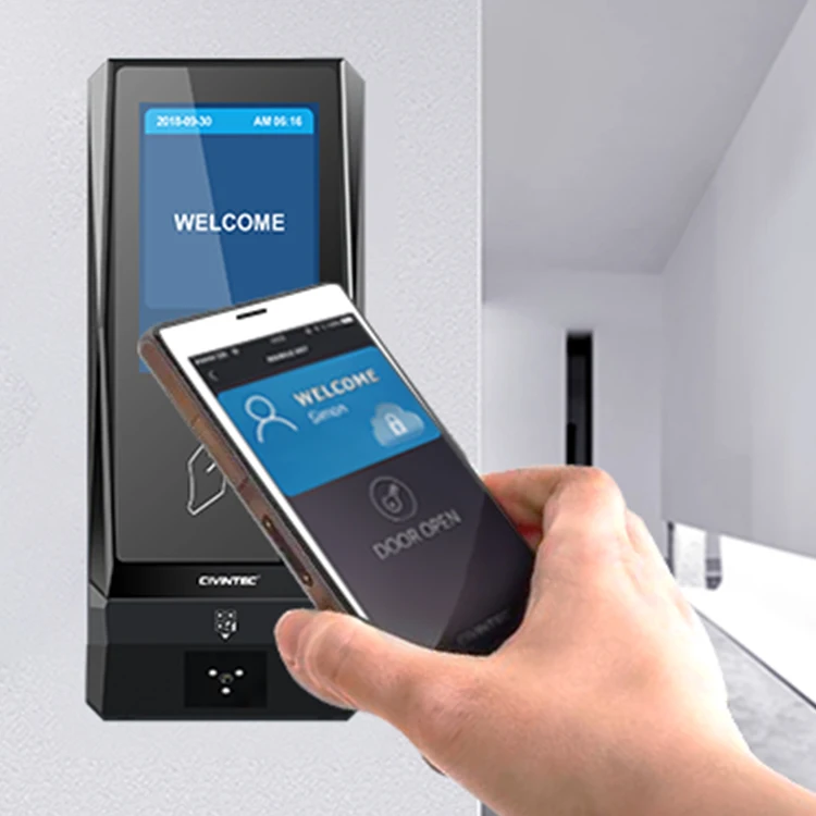 CT9 Mifare And QR Code Doorbell Camera Wifi Attendance System Staff Tracking With 4G