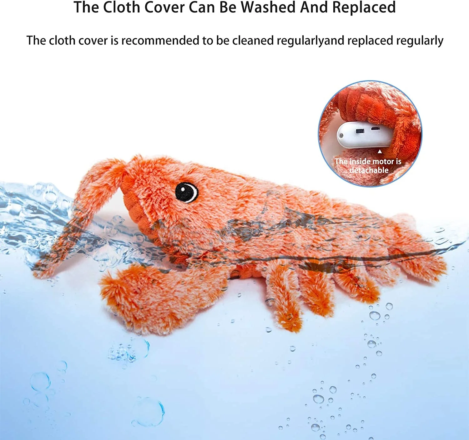 Electric Jumping Simulation Lobster Fish Cats Dogs Toy USB Charging Plush Pet Dog Cat Stuffed Interactive Toy