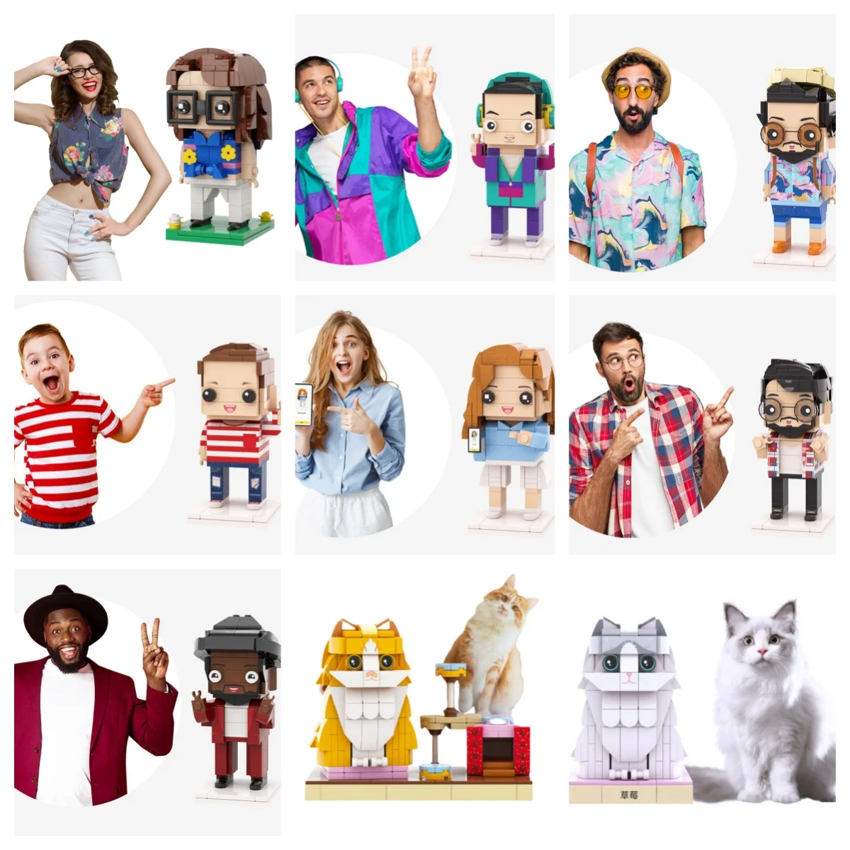 Small blocks of cartoon  Custom  Building Block Set Personalized Birthday Gift for kids Mini Figures