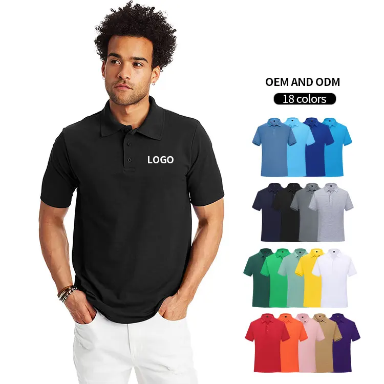 Wholesale Blank Polo Shirts Custom Embroidery LogoT-Shirts Plain Golf Polo T-shirts Custom Unisex Polo Shirt