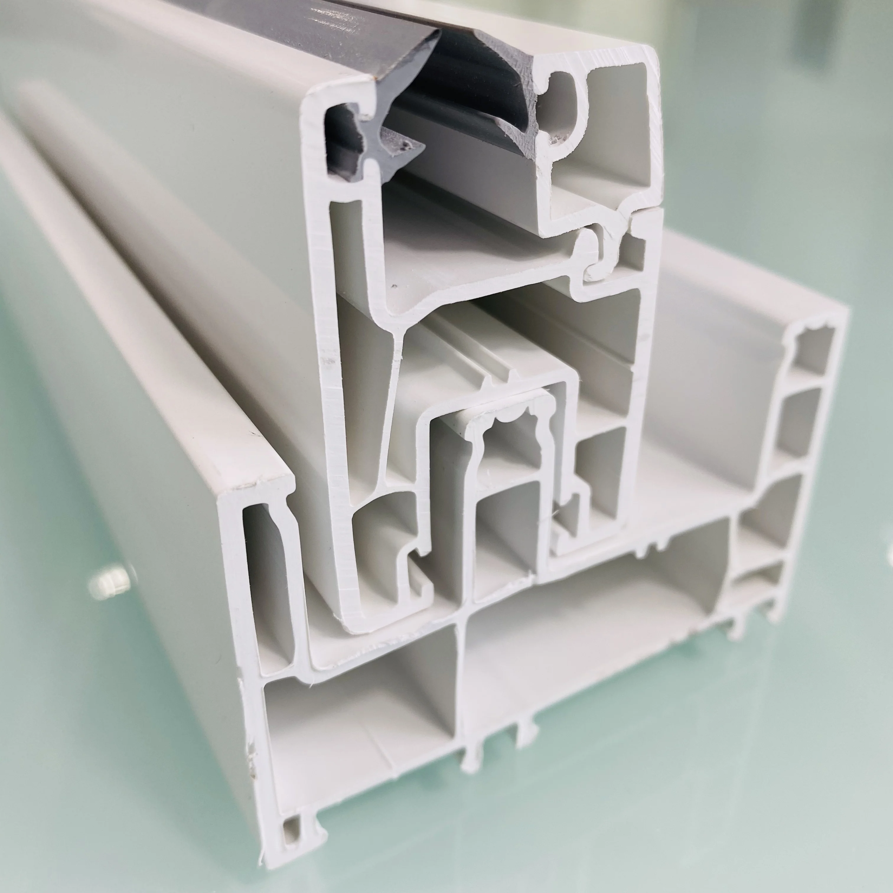 80 mm series custom upvc pvc windows and doors chant profile pvc insulated sliding window profile