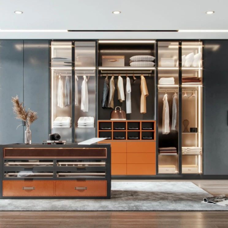 Modern Design Clothes Cabinet closet wardrobe Solid Pine Wood mdf bedroom wardrobe design wardrobe door roller