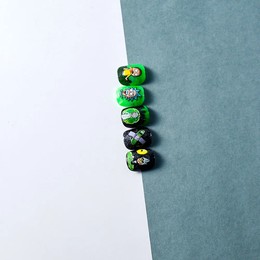 Cartoon Learned Scholar 5d Stereo Embossed Decorative Stickers Nail Stickers