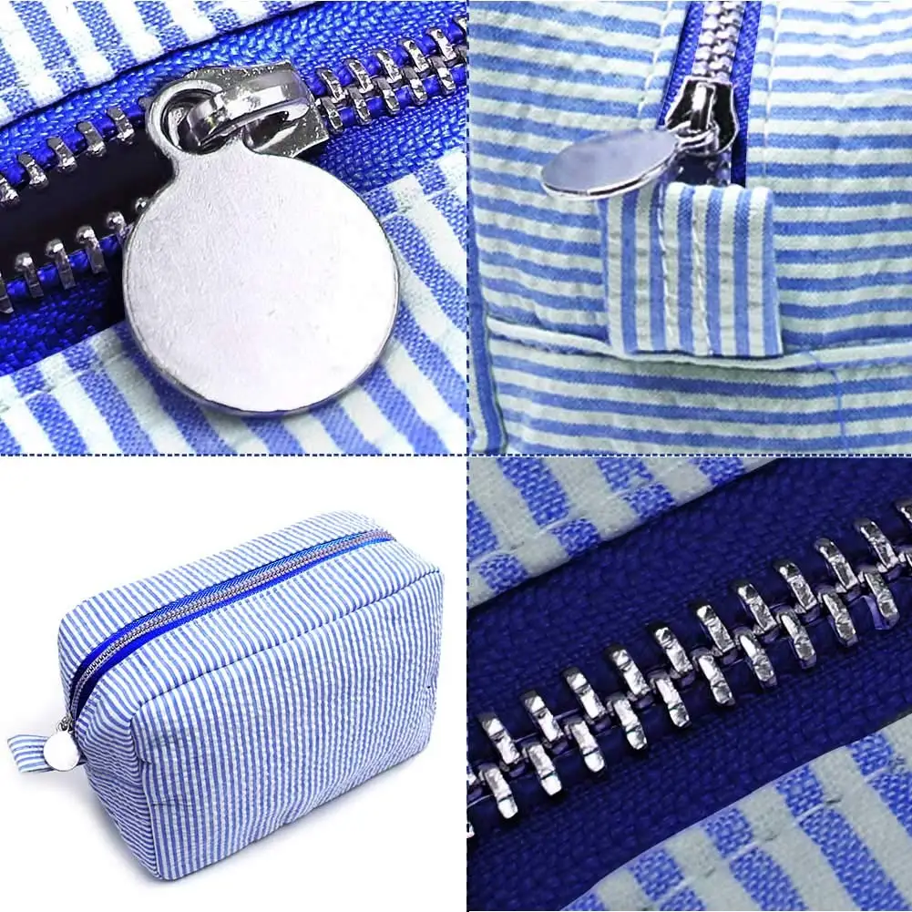 Custom Women MIni Cosmetic Bag Fashion Seersucker Makeup Pouch with Zipper