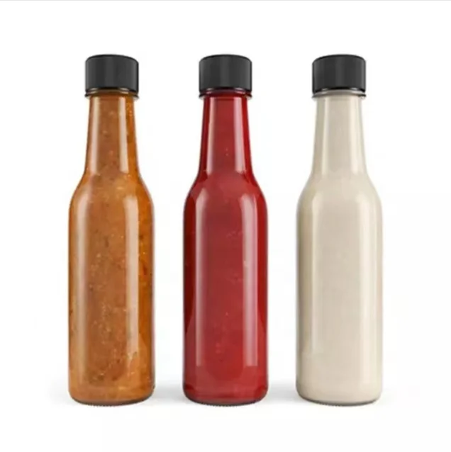 150 Ml Bbq Sauce Glass Bottle 5oz Hot Sauce Bottle Honey Jars Wholesale