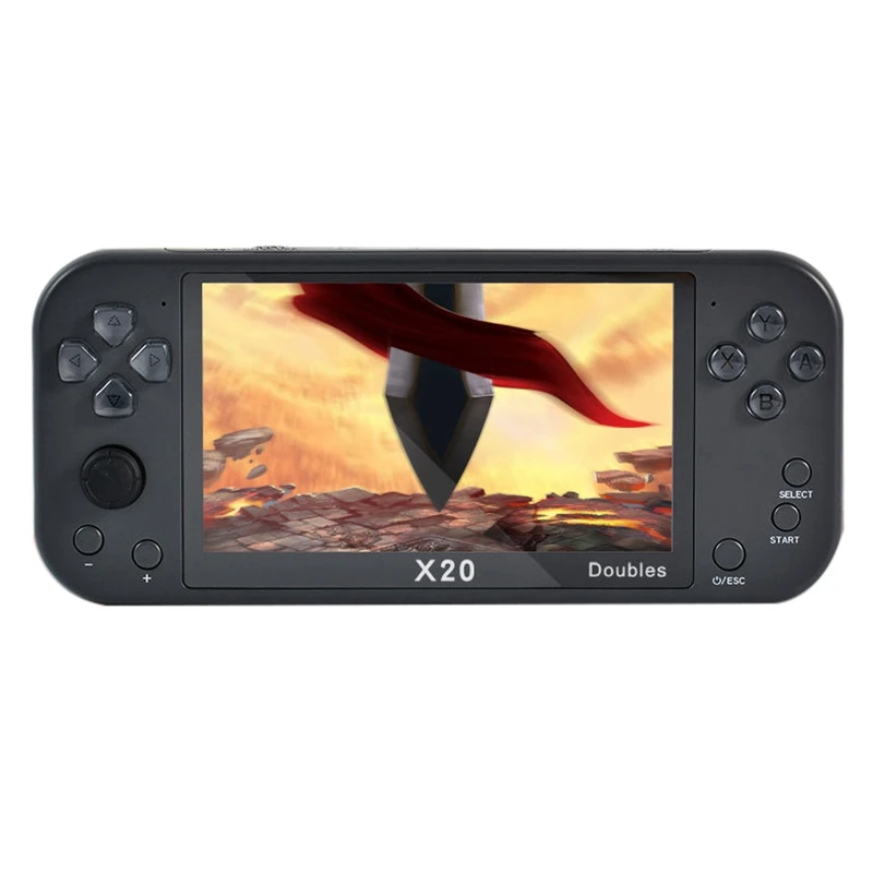 
2021 New arrival X20 handheld retro video game console 5.1 Inch screen game player 