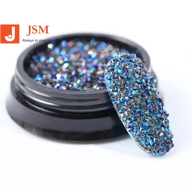 Beautypapa 1Box Glass Nail Caviar Tiny Rhinestones Micro Pixie Crystals 3d Sharp End Glitter Strass For Nails Art Decorations