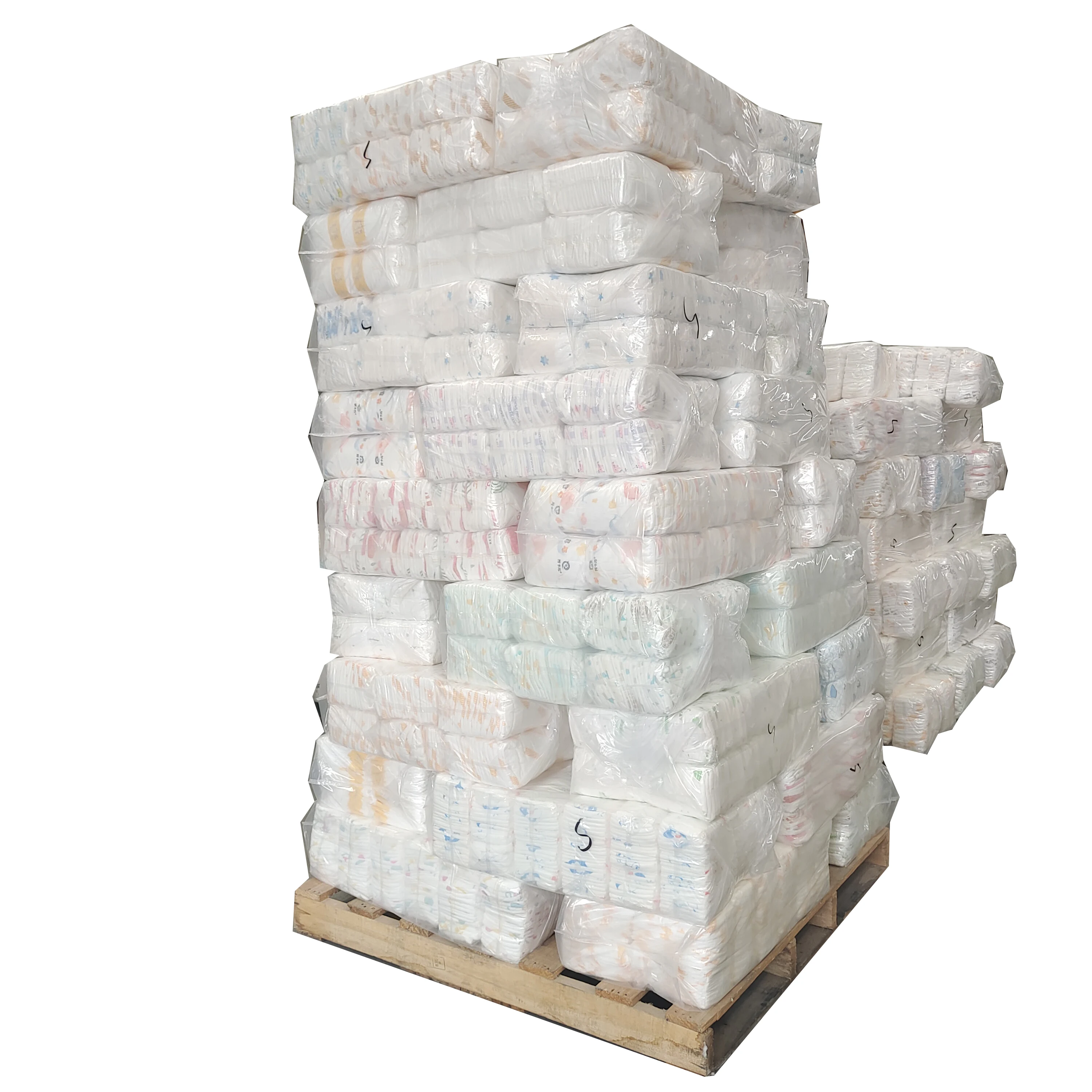Wholesale premium quality b grade bales disposable baby diaper boy