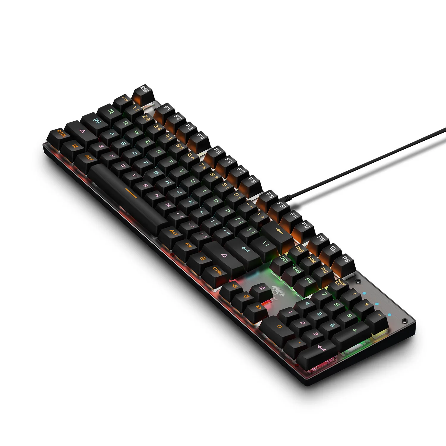  Игровая клавиатура и мышь комбо Проводная Механическая LED RGB Радужная с подсветкой коричневыми переключателями