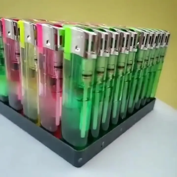 Disposable lighter wholesale 721 transparent plastic electronic supermarket household 50 a box of ordinary fire lighter