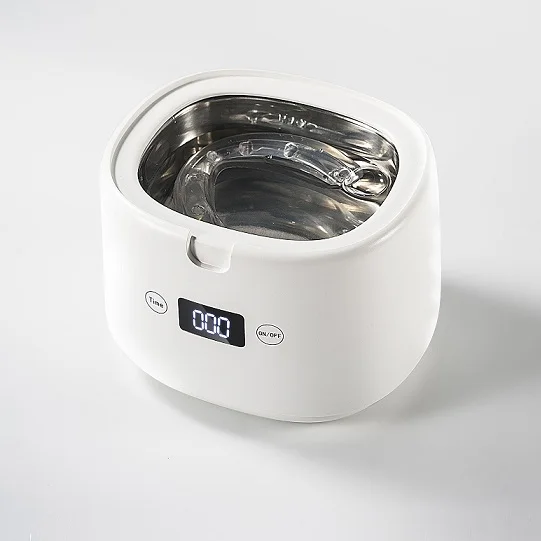 Household small ultrasonic dental pod for aligner retainer mouth guard cleaner 200ml at 45KHz high power
