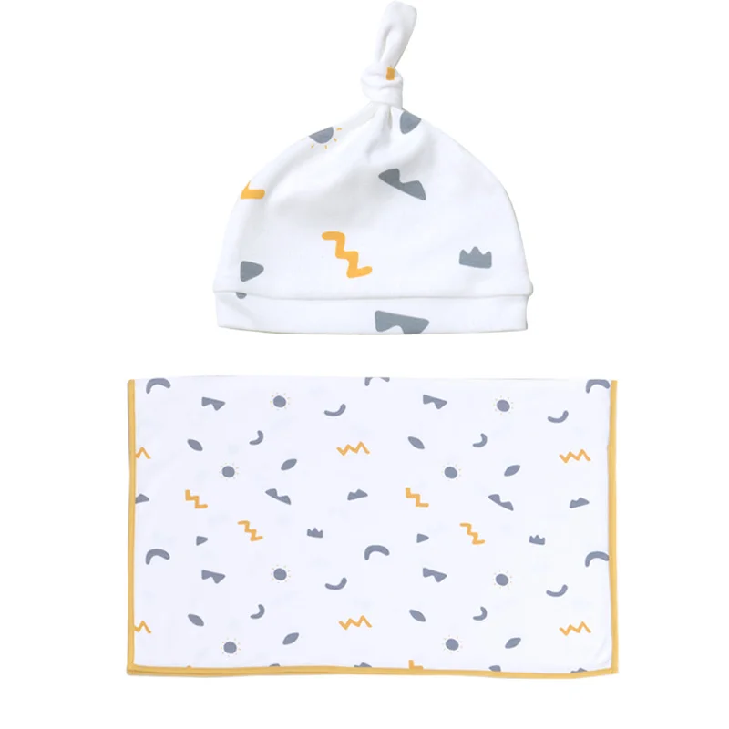 
100% cotton baby blanket newborn baby set 