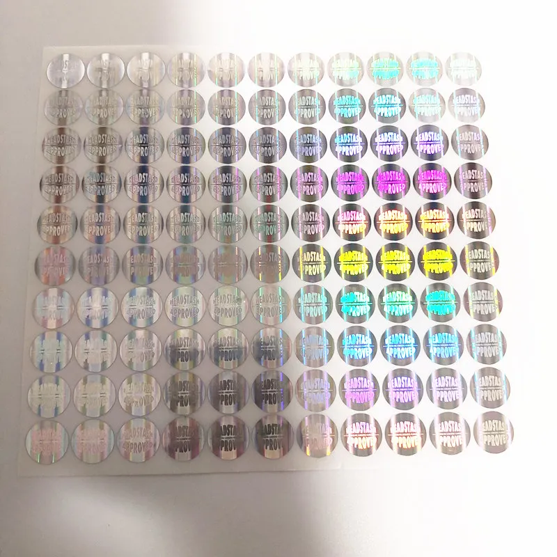 Customized Logo Made Label Holographic Sticker Rainbow Effect Custom Hologram Sticker Label