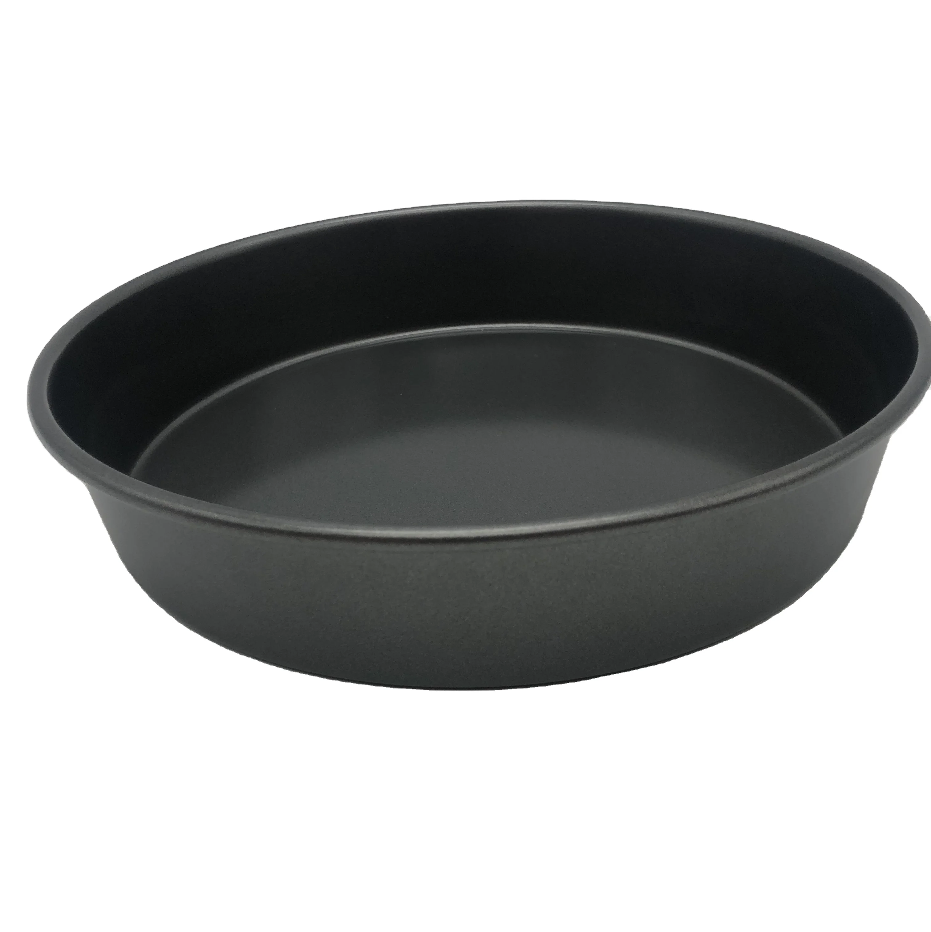 
9inch round non-stick coating carbon steel microwave deep dish pizza cake pie crisper baking pan 