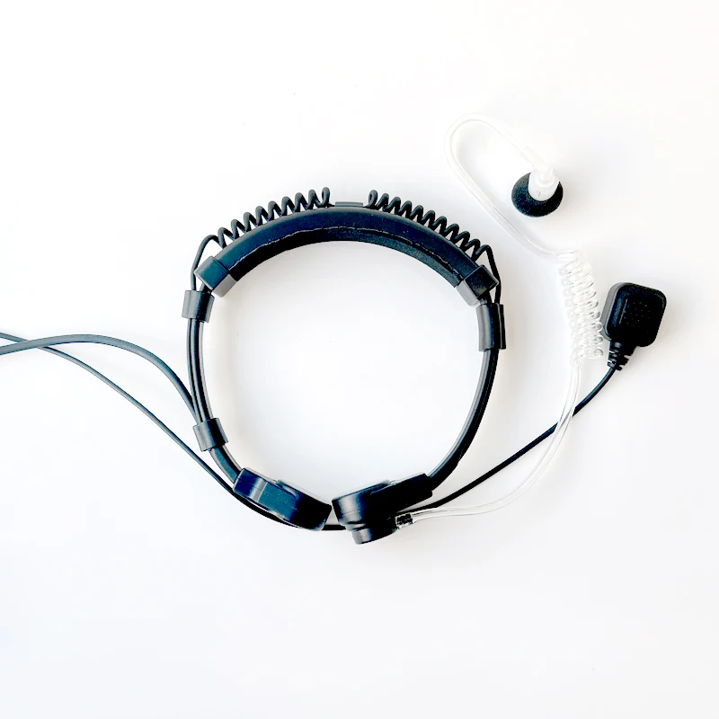 Портативная рация, гарнитура PTT, телескопическое управление горлом, двухсторонний радиомикрофон, подходит для различных раций