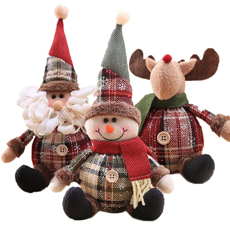 2021 Santa Claus Merry Christmas Decorations Christmas Elf Doll for Home Christmas Tree Decor Gifts