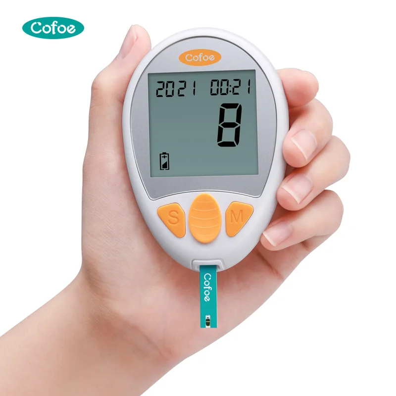 Медицинское оборудование, активный Легкий Электронный глюкометр для измерения глюкозы в крови, полосатый глюкометр