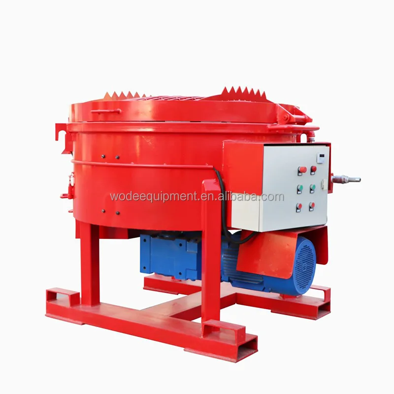 Portable 500kg capacity Refractory Pan mixers For mixing friction material
