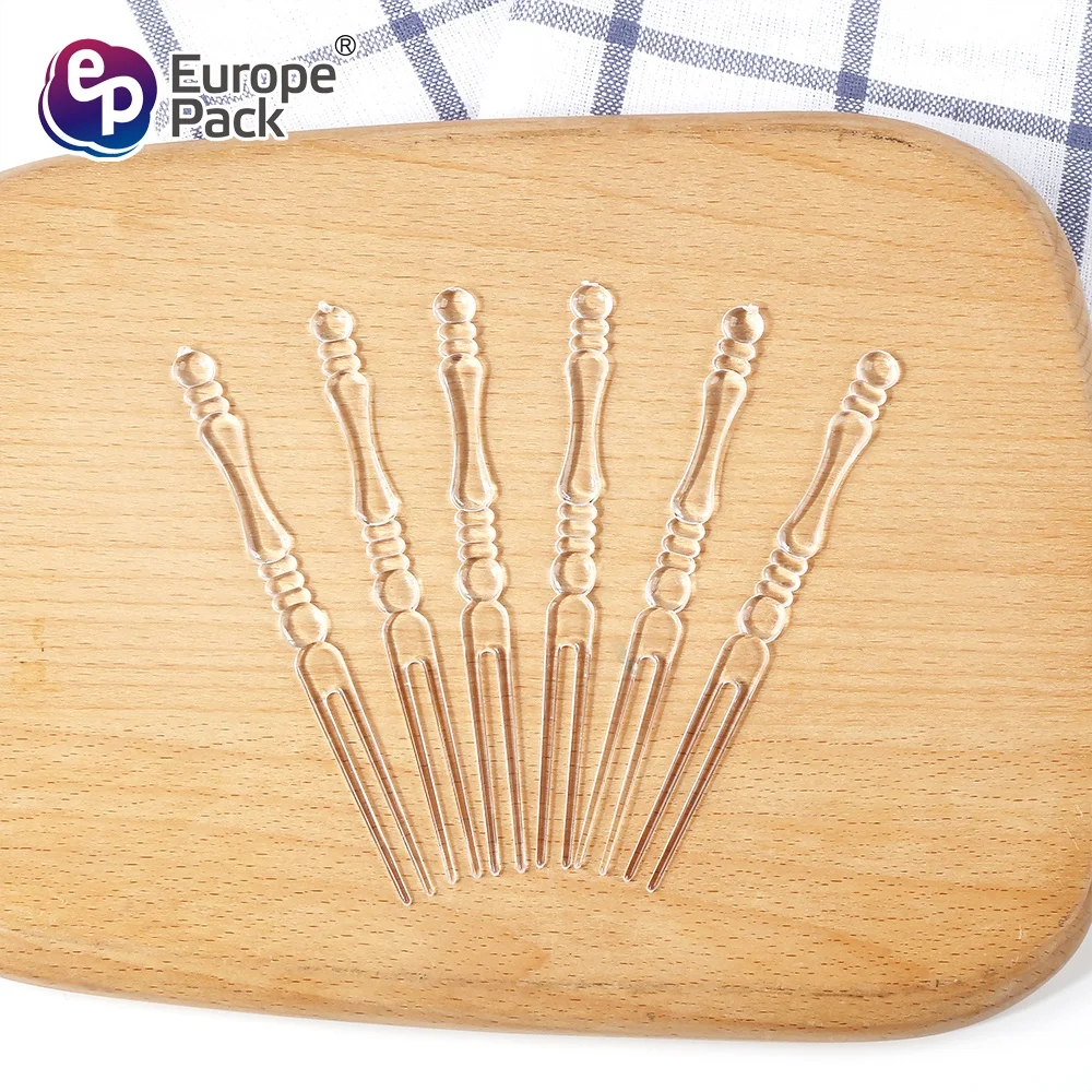 Eco-friendly food grade disposable ps plastic fruits fork