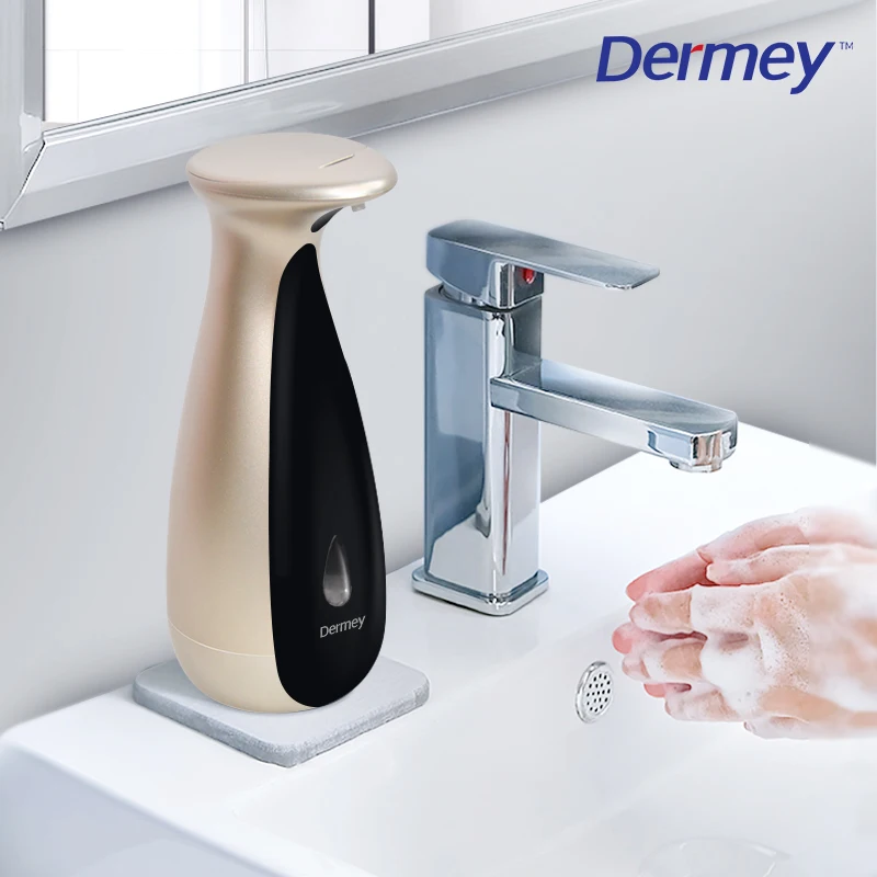 Dermey touchless contactless home electric automatic liquid soap dispenser with visible window