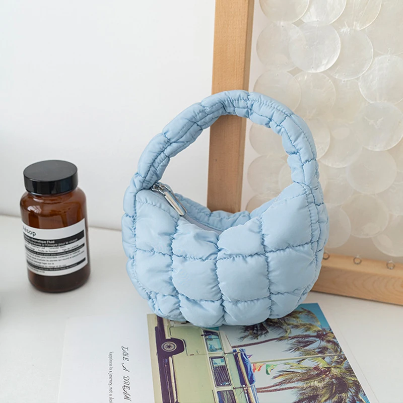 Soft Puffy Clouds Quilted Bag Wholesale Nylon Puffer Bag Lightweight Winter Padded Puffer Sling Tote Bag
