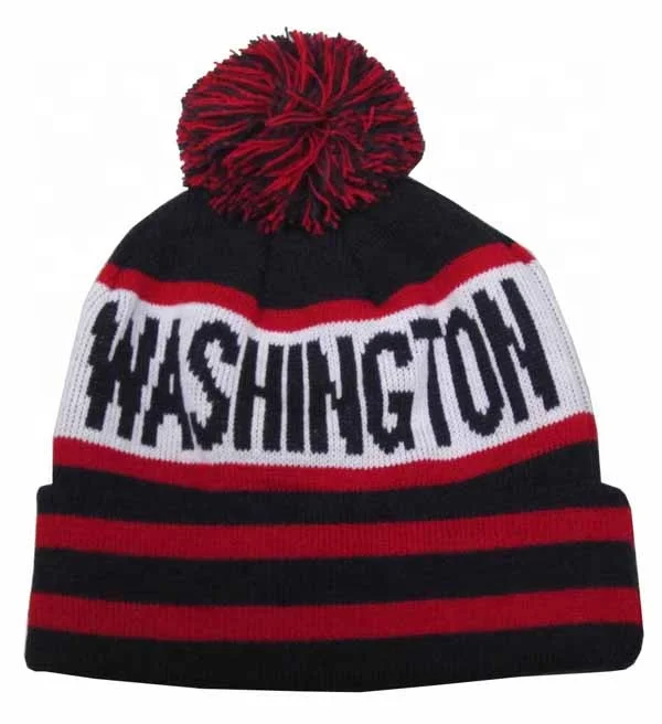 Hat Washington Usa City Name Pom Hat/ Whole sales Adult Knit Winter Beanie/knitted toque
