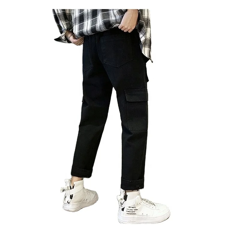 Custom Logo Printed Streetwear Outdoor Cargo Pants Loose Work Pants Trousers For Men