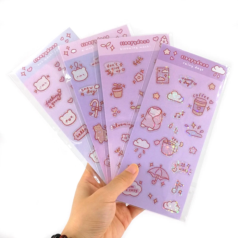 Custom Waterproof Kiss Cut A6 Sticker Paper Sheet