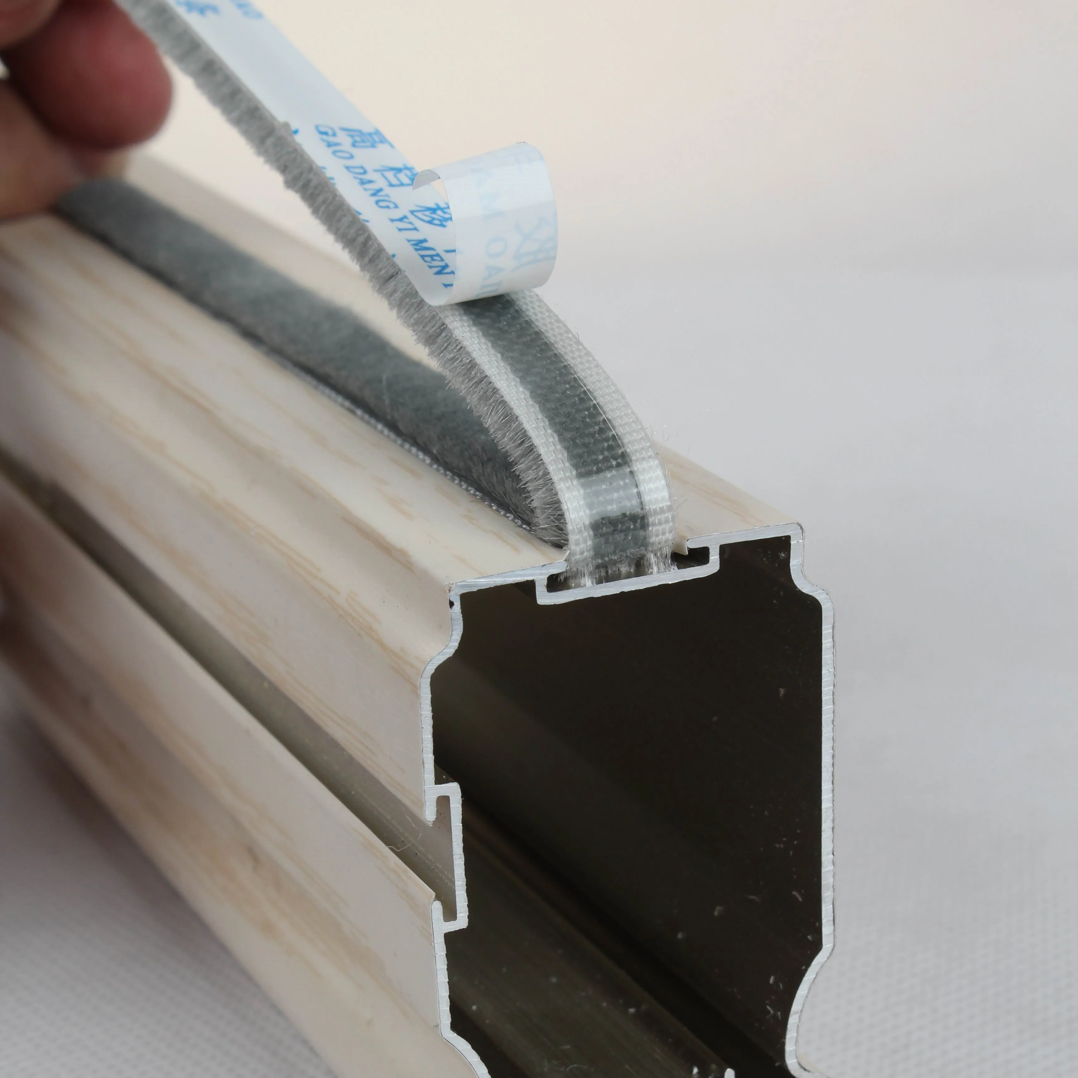 Household Window Door protection Wool Pile Self-adhesive Aluminum Bottom Felt Sealing Strip