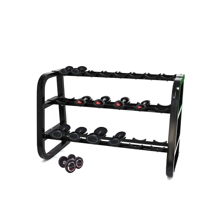 
Factory wholesale 3 tier horizontal dumbbell rack 