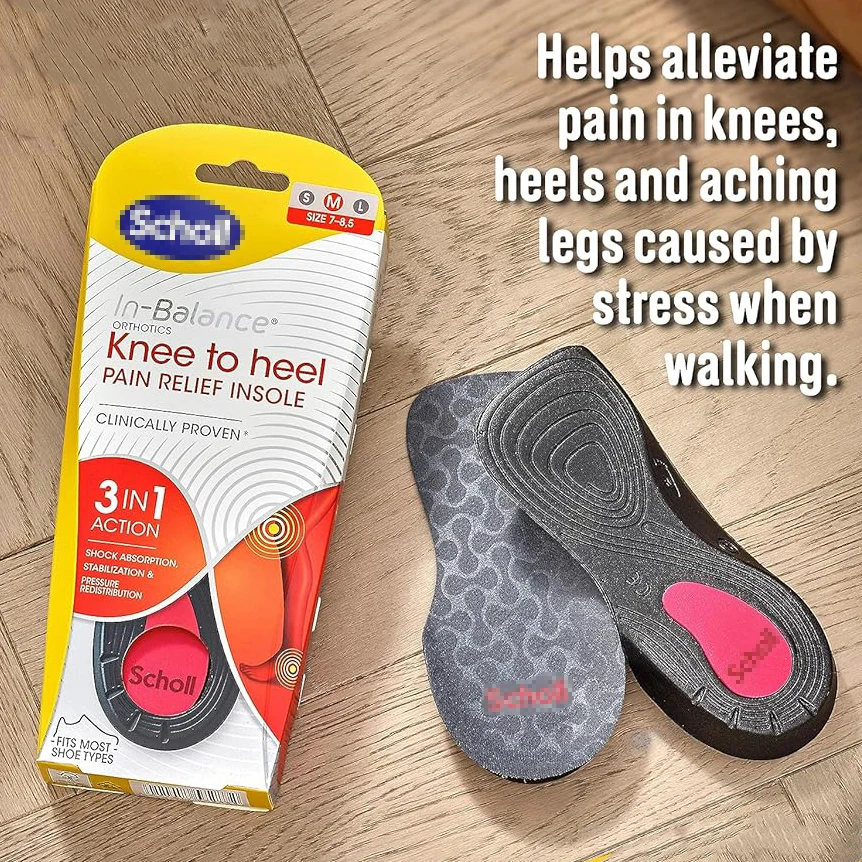 Orthotic Insole Knee to Heel Pain Relief Orthotic Insoles for Flat Feet, Orthopedic Insoles for Women Men, Shoe Inserts
