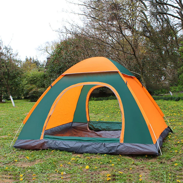 Outdoor camping folding automatic tent 3-4 people beach easy to open single tent