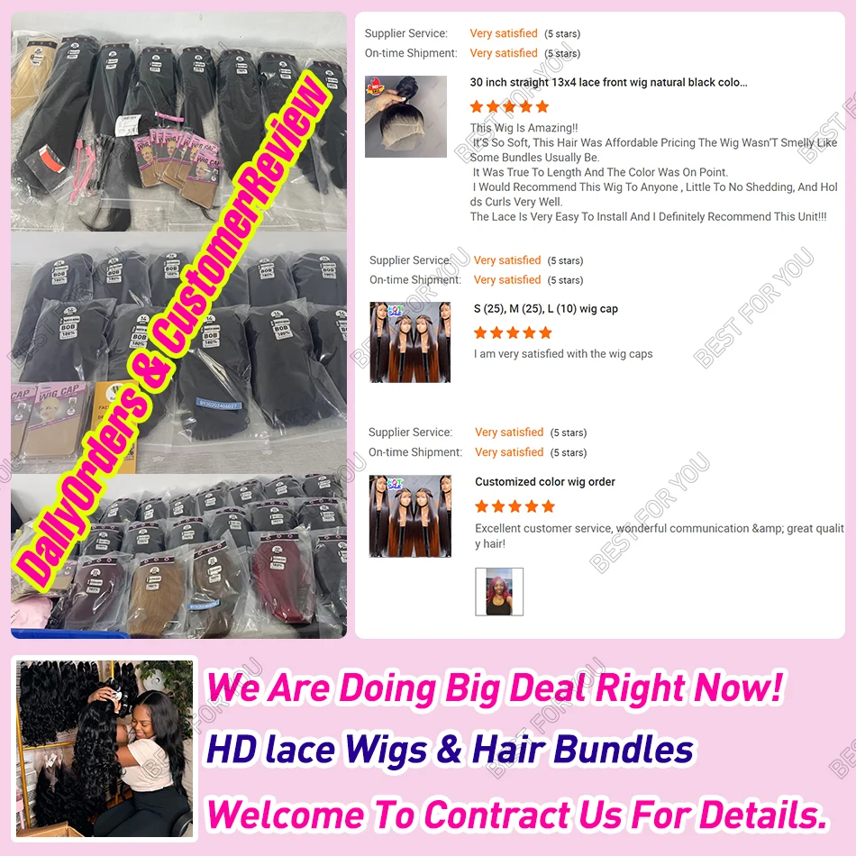 Pre-bleached Knots Deep Wave HD Lace Closure Wig 180% Density 6by5 Pre-cut Lace Wear & Go Glueless Wig