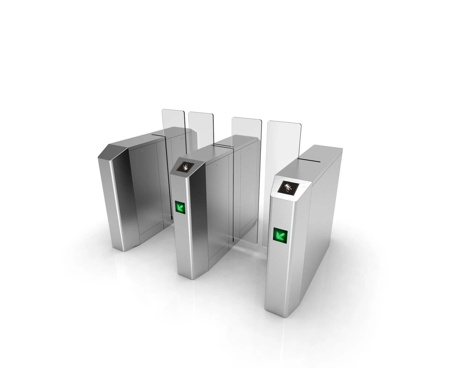 Безопасный пешеходный раздвижной турникет с контролем доступа