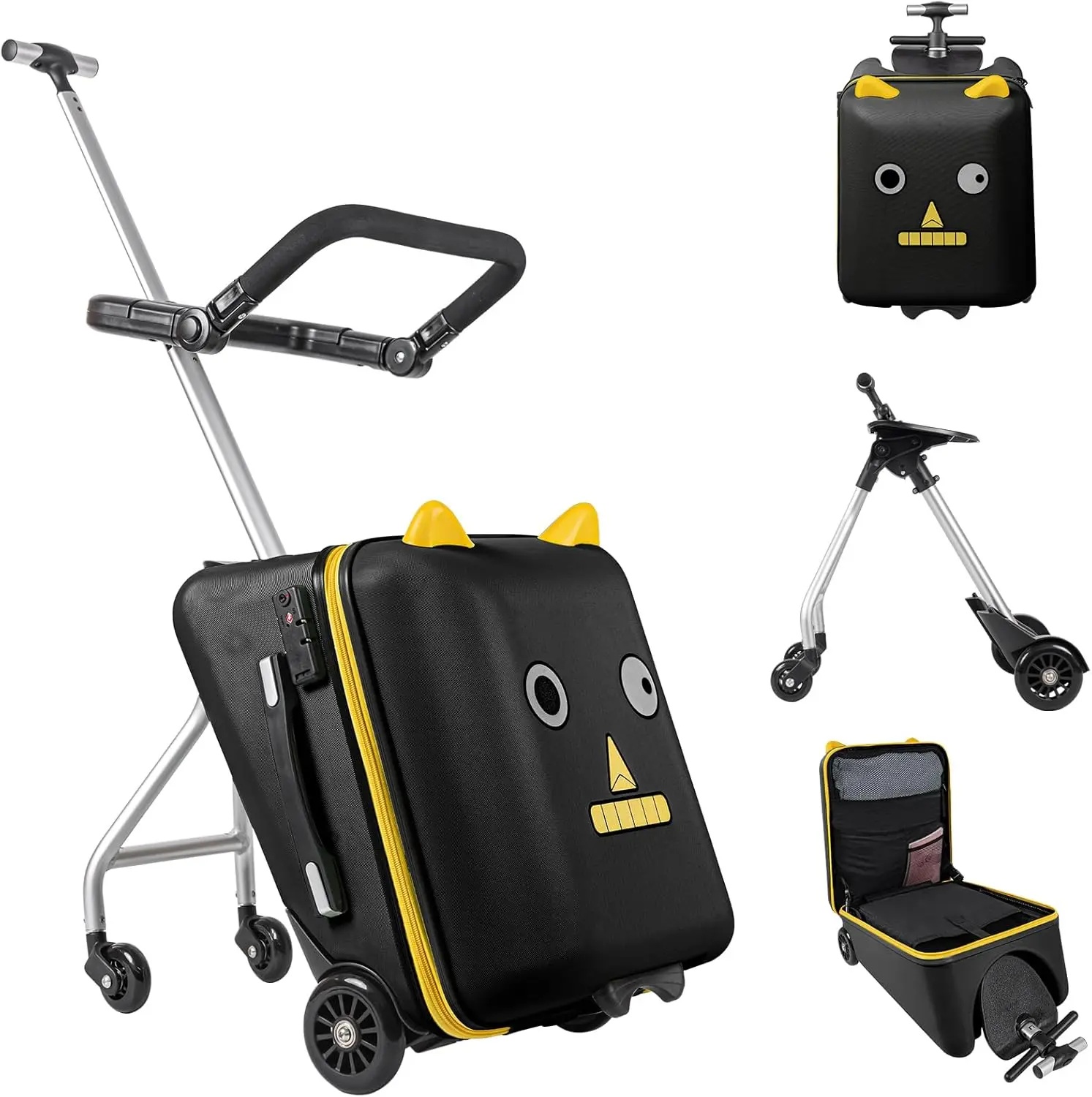 OEM Ride on Suitcase for Kid 20 inch Hardside Kids Luggage Ride on Large Suitcases with Child Seat Design Help Your Child Travel