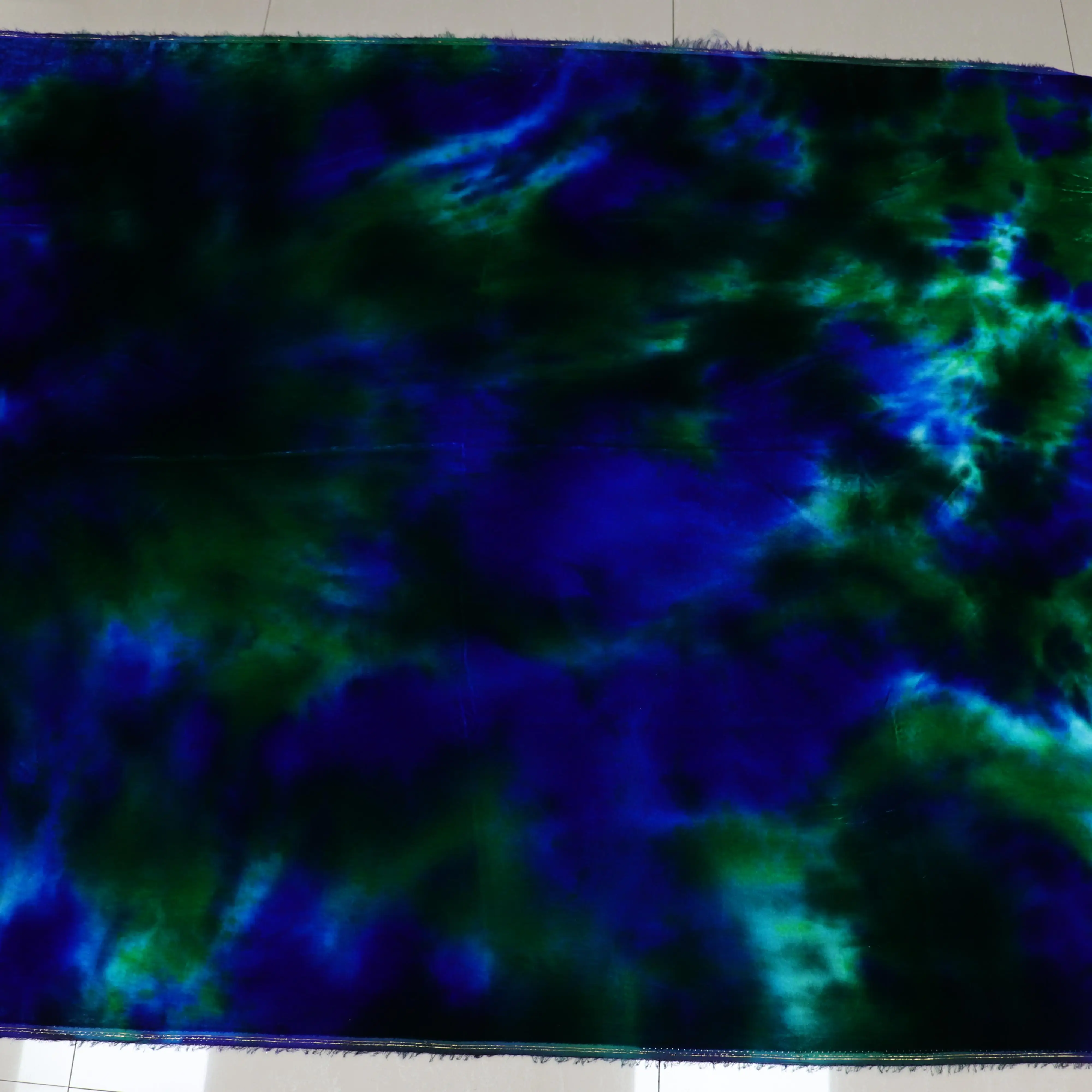 Fashion Tie Dye  Silk Velvet  Fabrics Super Soft Comfortable  TIE DYE Silk  Velvet for Woven Fabrics