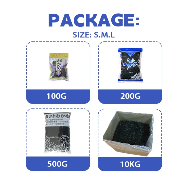 Seasoned Frozen Sushi Nori Salad Fresh and Cooked Roasted Seaweed Wakame Dried and Flavored Packaged in Bag