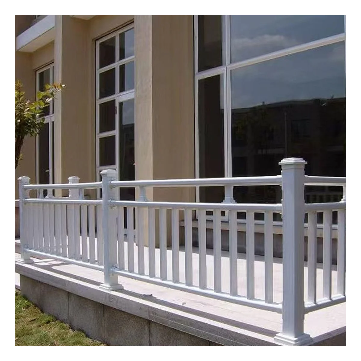 X-KPR High Quality Metal Aluminium Railing Deck Welded Metal Aluminum Railing Outdoor Yard