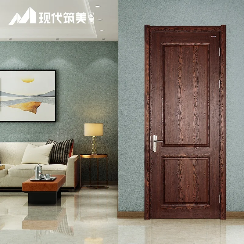 Soundproof Moisture Resistant Bedroom PVC Skin MDF Plywood Solid Wood Single Swing Interior Door To Malaysia