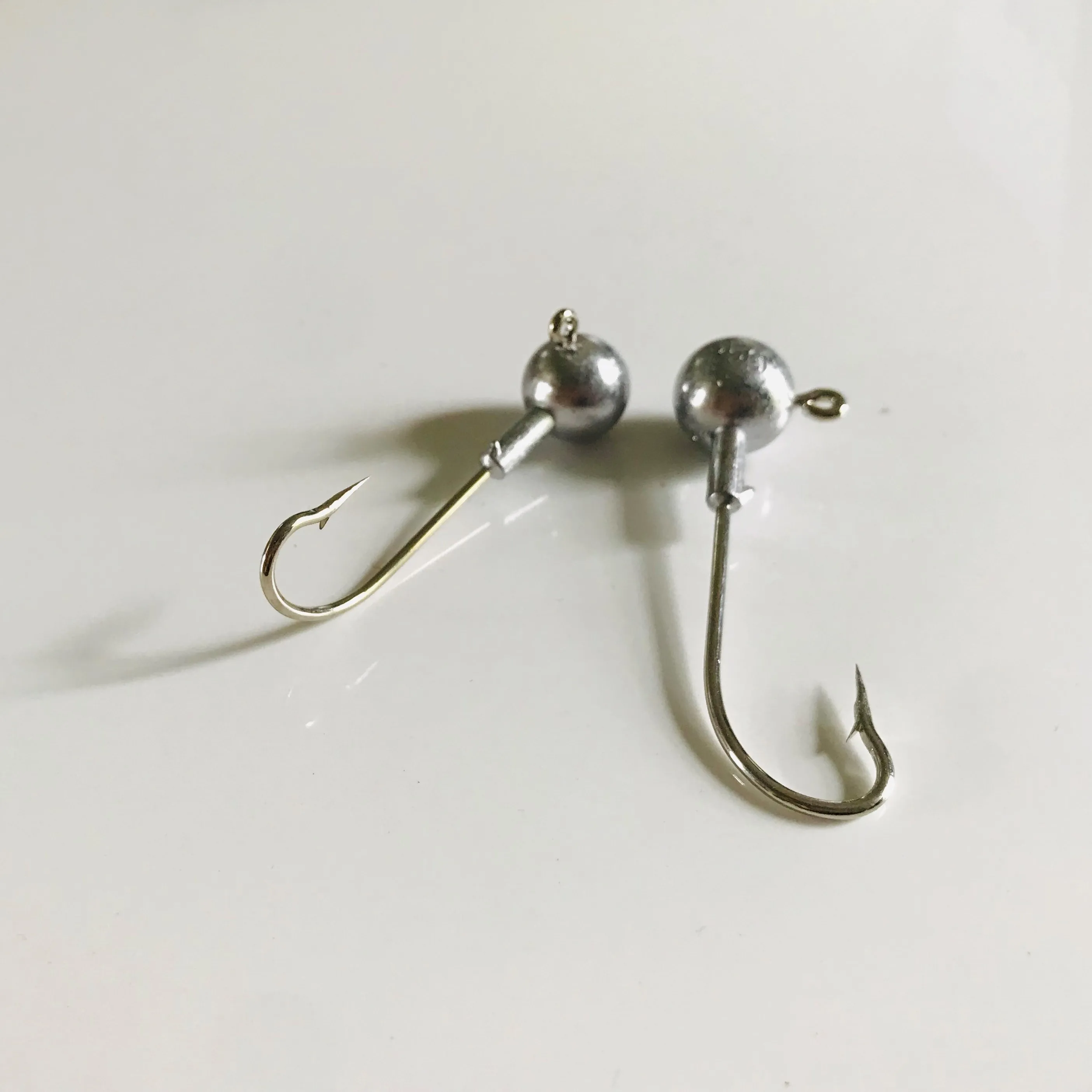 7G1/4oz Fishing round ball shape Lead head Jig  Barbed Hook slow Jigging cheap fishing Tackle