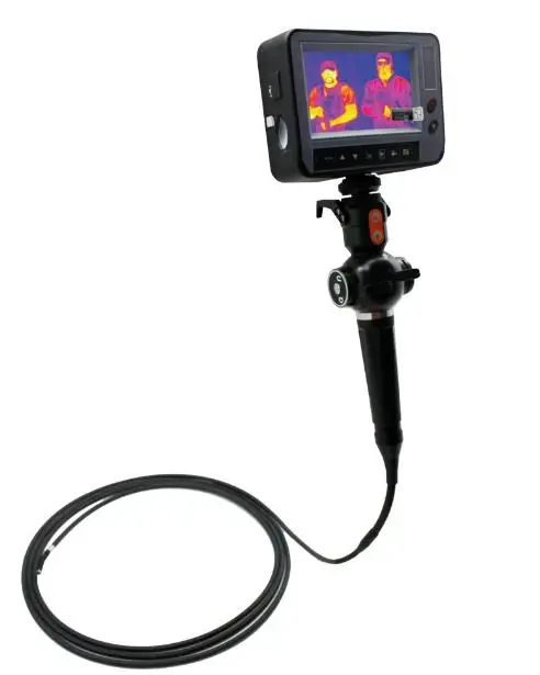 Portable Industrial Infrared Video Borescope With 4 Way Articulations Videoscope Waterproof IP67 Flexible Industrial Videoscope
