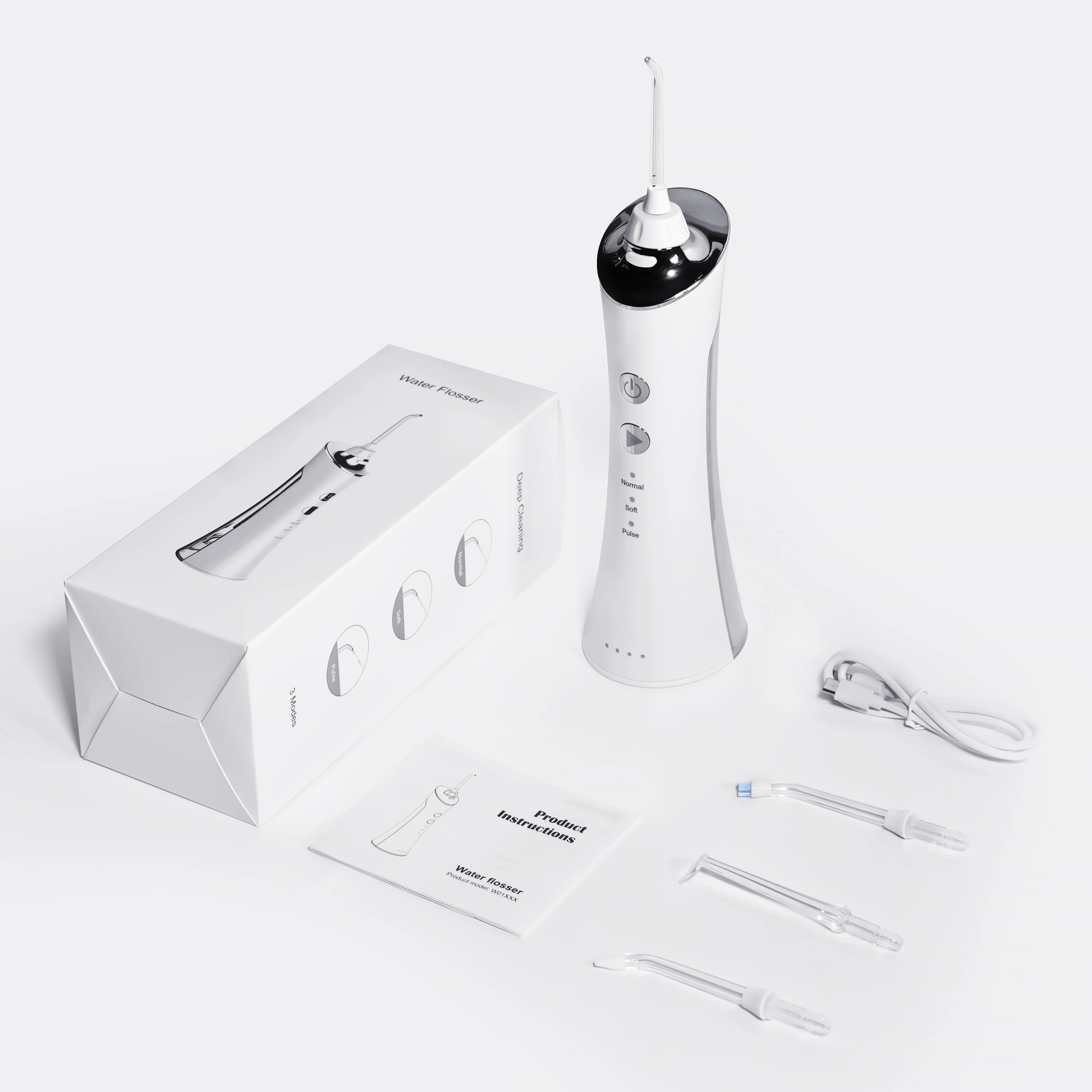 
Travel 2 in 1 Oral Irrigator For Teeth Basin Tooth Brush And Water Flosser 